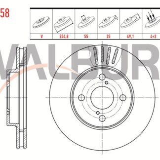 FREN DİSKÖN COROLLA 03>07 4 BİJON HAVALI 255MM