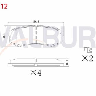 FREN BALATA ARKA IKAZLI TOYOTA LAND CRUISER 90 (_J9_) 3.0 D 1996-2002/ 3.0 D-4D 1996-2002 / 3.0 TD 1996-2002 / MITSUBISHI PAJERO IV (V8W,V9W) 3.2 TD 2007-/ 3.2 DI-D 2007- / 3.8 V6 2007-