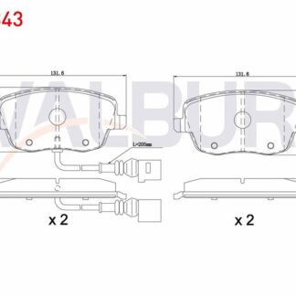 FREN BALATA ON FISLI VW POLO 1.4İ 16V 2001-2012/ 1.4 TDI 2001-2012/ 1.9 TDI 2001-2012/ 1.6İ 16V 2001-2012/ SKODA FABIA (6Y2) 1.4İ 1999-2007/ FABIA II 1.4 2006-2015/ ROOMSTER (5J) 1.4 TDI 2006-