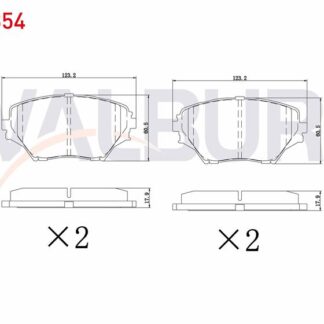 FREN BALATA ON TOYOTA RAV4 II (CLA2_, XA2_, ZCA2_, ACA2_) 1.8 VVT-I 2000-2006/ RAV4 II 2.0 D 2000-2006 / RAV4 II 2.0 D-4D 2000-2006 / RAV4 II 2.0 VVT-I 2000-2006 / RAV4 II 2.2 D-4D 2000-2006
