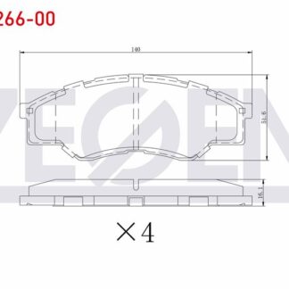 FREN BALATA ON TOYOTA HI-LUX PICK UP 2.5 D 2005-2011 / HI-LUX PICK UP 2.5 D-4D 2005-2011 / HI-LUX PICK UP 3.0 D-4D 2005-2011