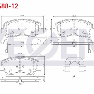 FREN BALATA ON IKAZLI TEL DELIKLI HYUNDAI ACCENT BLUE 1.4 CVVT 2012-/ 1.6 CRDI 2012-/ KIA RIO III 1.4 CRDI 2011-2014/ RIO III 1.4 CVVT 2011-2014 / RIO III 1.25 CVVT 2011-2014