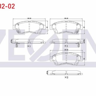 FREN BALATA ON IKAZLI TEL DELIKLI TOYOTA COROLLA (_E10_) 1.3İ 1992-1997 / COROLLA (_E10_) 1.6İ 1992-1997 / CARINA E (_T19_) 1.6 1992-1997 / CARINA E (_T19_) 1.8İ 1992-1997