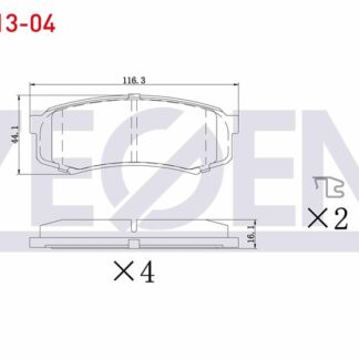 FREN BALATA ARKA IKAZLI TOYOTA LAND CRUISER 90 (_J9_) 3.0 D 1996-2002/ 3.0 D-4D 1996-2002 / 3.0 TD 1996-2002 / MITSUBISHI PAJERO IV (V8W,V9W) 3.2 TD 2007-/ 3.2 DI-D 2007- / 3.8 V6 2007-